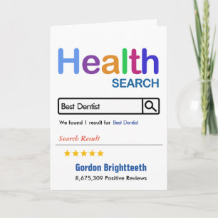 Funny Gift Beste Zahnärztin Dankeskarte