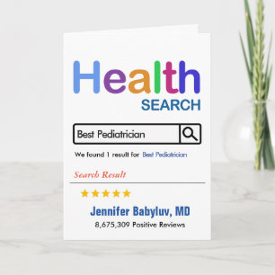 Funny Gift Bestes Kinderarzt Dankeskarte