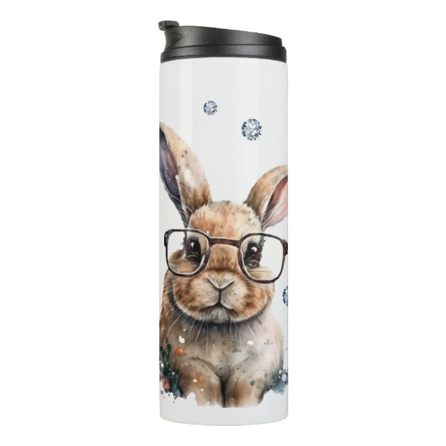 Funny Gift , Bunnie , Kaffee , Friend Geschenk Thermosbecher (Nach rechts gedreht)