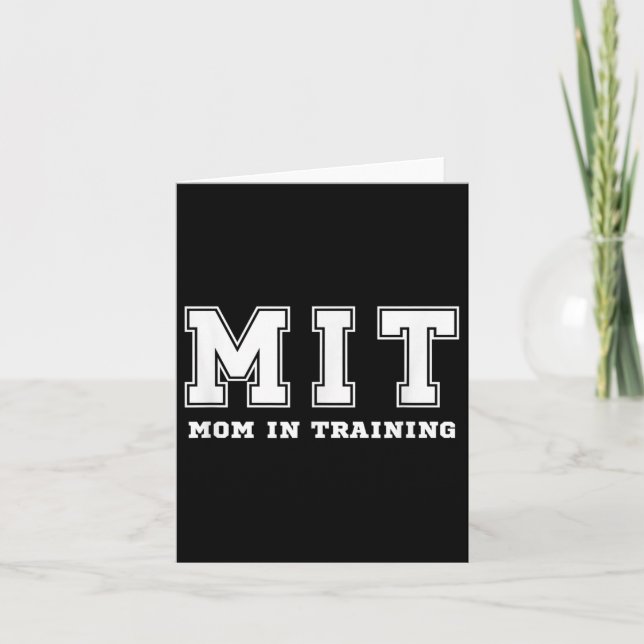 Funny Gift For New Mom In Training Expecting Pregn Karte (Vorderseite)