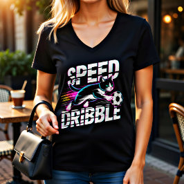 Funny Gift for Soccer & Cat Lovers T-Shirt