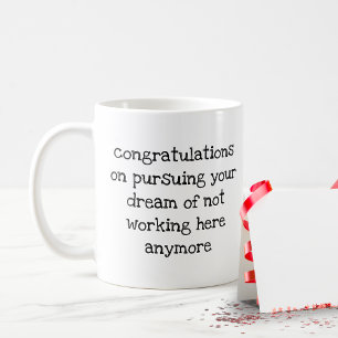 Funny Gift für Coworker Boss Verlassend Arbeit Job Kaffeetasse