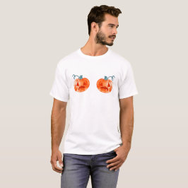 Funny Gift für Ihm Halloween Pumpkin Bra T-Shirt