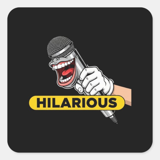 funny gift, humor, joke, hilarious, comedy T-Shirt Quadratischer Aufkleber (Vorderseite)