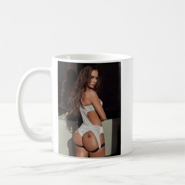 Funny Gift Lana Rhoades Niedliche Liebe Männer Kaffeetasse (Links)