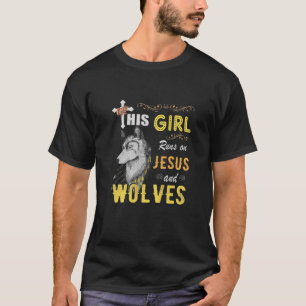 Funny Gift Wasserfarbenmädchen Lauf auf Jesus und T-Shirt