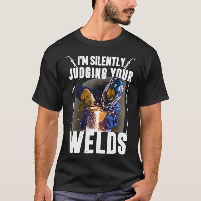 Funny Gift Welder T-Shirt Ich bin schweigend beurt (Vorderseite)