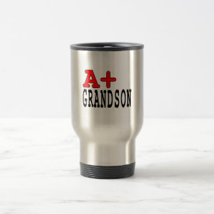 Funny Gifts for Grandsons : A+ Grandson Reisebecher