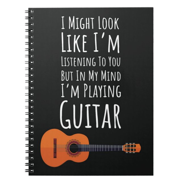 Funny Gifts For People Who Play Guitar Guitarist Notizblock (Vorderseite)