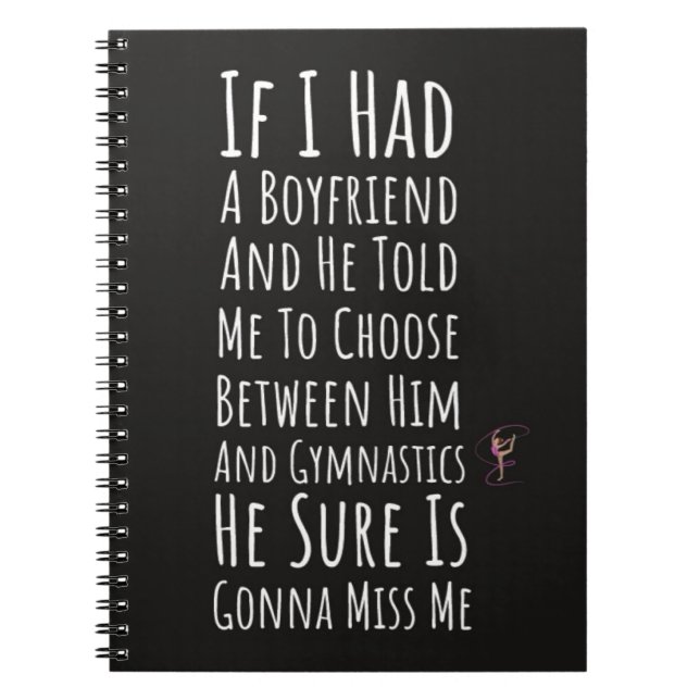 Funny Gifts For Teenage Gymnasts Girl Gymnastics Notizblock (Vorderseite)