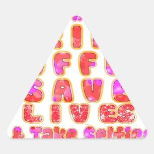 Funny Gifts für Kaffeeliebhaber Dreieckiger Aufkleber