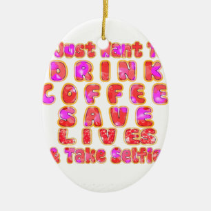 Funny Gifts für Kaffeeliebhaber Keramik Ornament