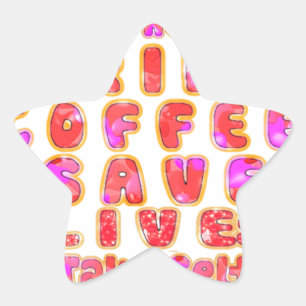 Funny Gifts für Kaffeeliebhaber Stern-Aufkleber