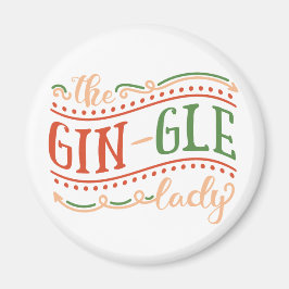 Funny Gin-gle Lady Weihnachten | Magnet