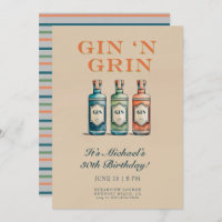 Funny Gin n Grin Flasche Humorsche Männer 30. Gebu