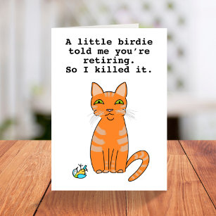 Funny Ginger Cat Alterskarte Karte