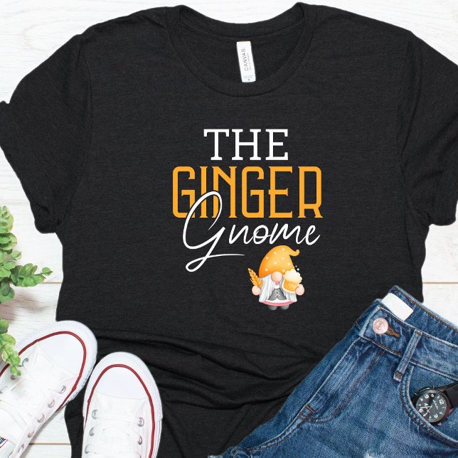 Funny Ginger Gnome Beer Weihnachts-T - Shirt (Von Creator hochgeladen)