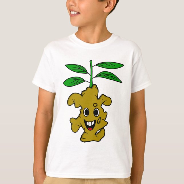 Funny Ginger Pflanze Illustration T-Shirt (Vorderseite)