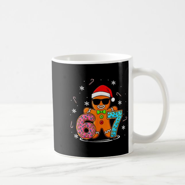 Funny Gingerbread 67 Six Seven Ice Cream Drip Chri Kaffeetasse (Rechts)