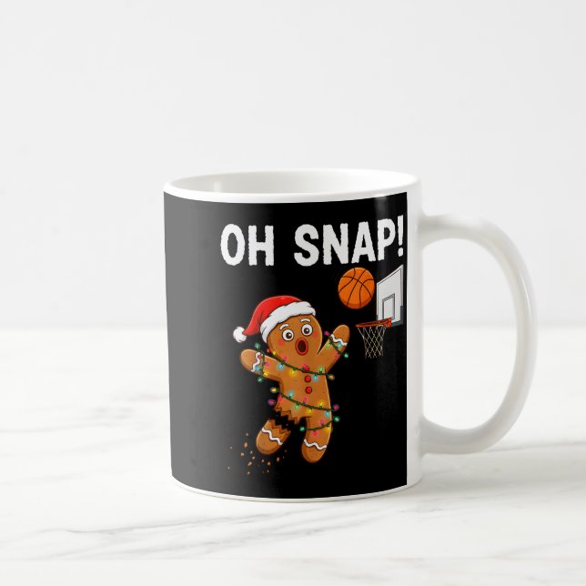 Funny Gingerbread Basketball Christmas Santa Cooki Kaffeetasse (Rechts)