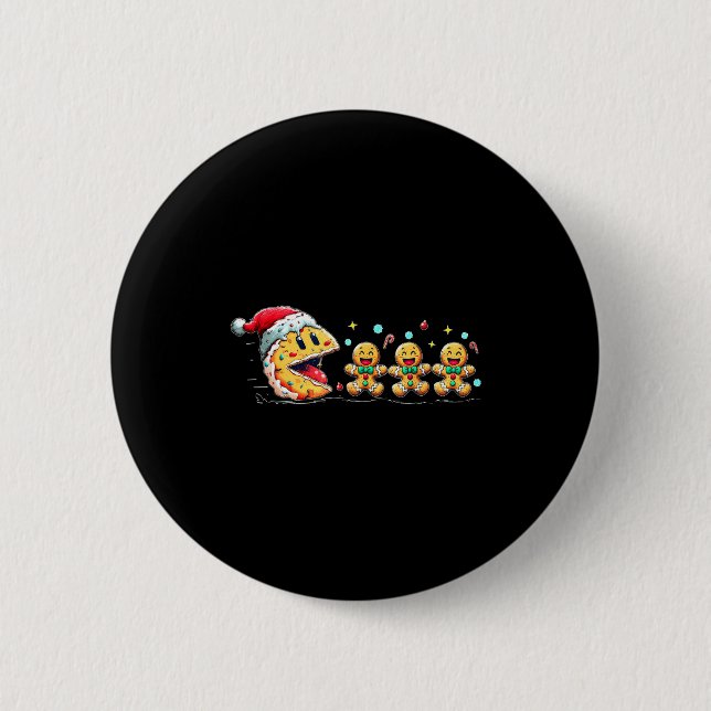 Funny Gingerbread Christmas Cookie Baking Boys Gir Button (Vorderseite)