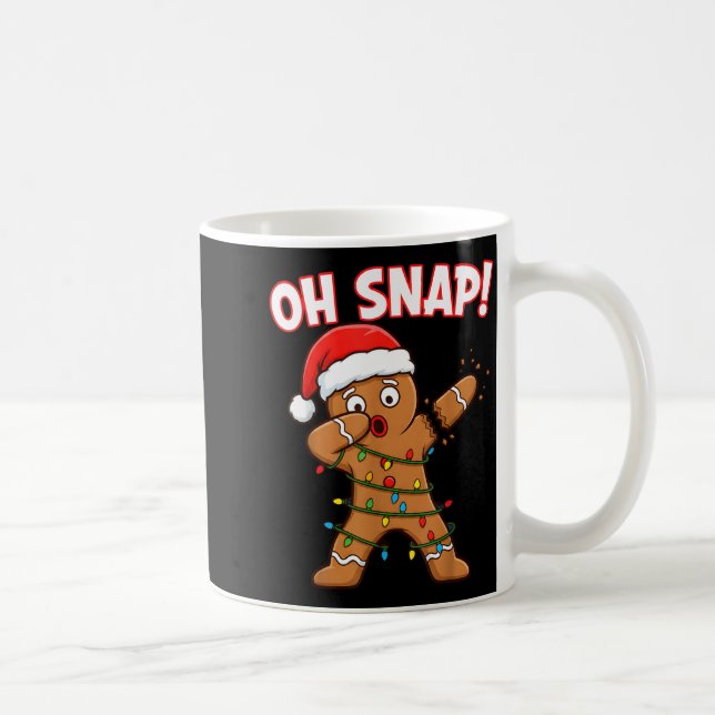 Funny Gingerbread Christmas Santa Dabbing Xmas Coo Kaffeetasse (Rechts)