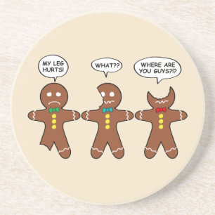 Funny Gingerbread Getränkeuntersetzer