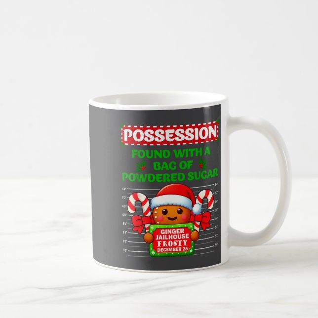 Funny Gingerbread Inmate Christmas Matching Family Kaffeetasse (Rechts)