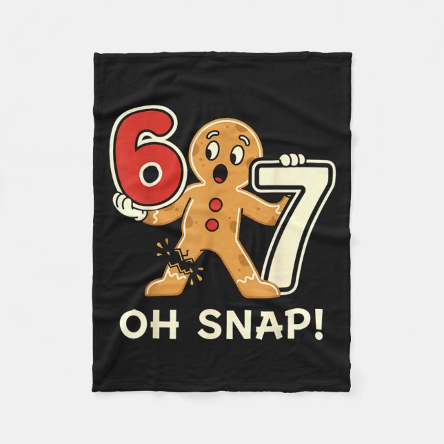 Funny Gingerbread Man 67 Six Seven For Adult Kids  Fleecedecke (Vorderseite)