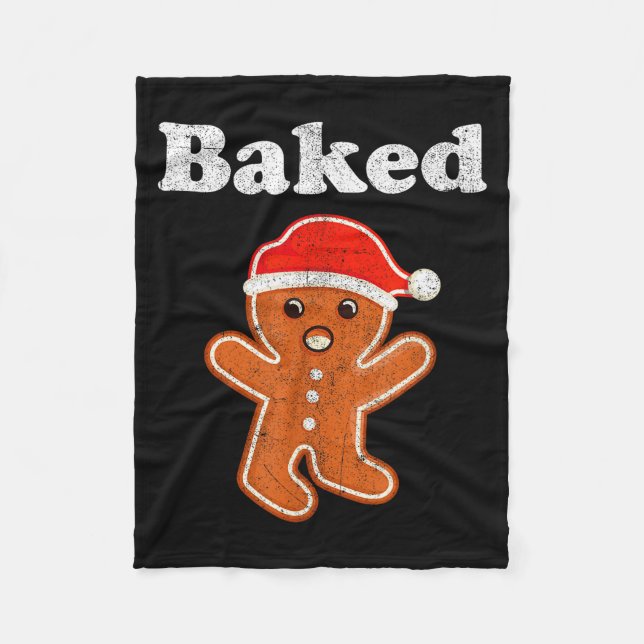 Funny Gingerbread Man Baked Cookie Baking Adult Ch Fleecedecke (Vorderseite)
