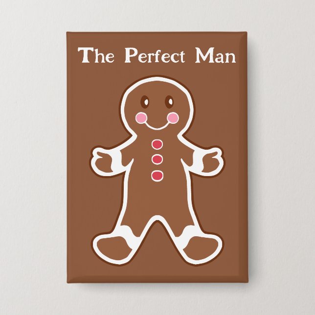 Funny Gingerbread Man Button (Vorderseite)