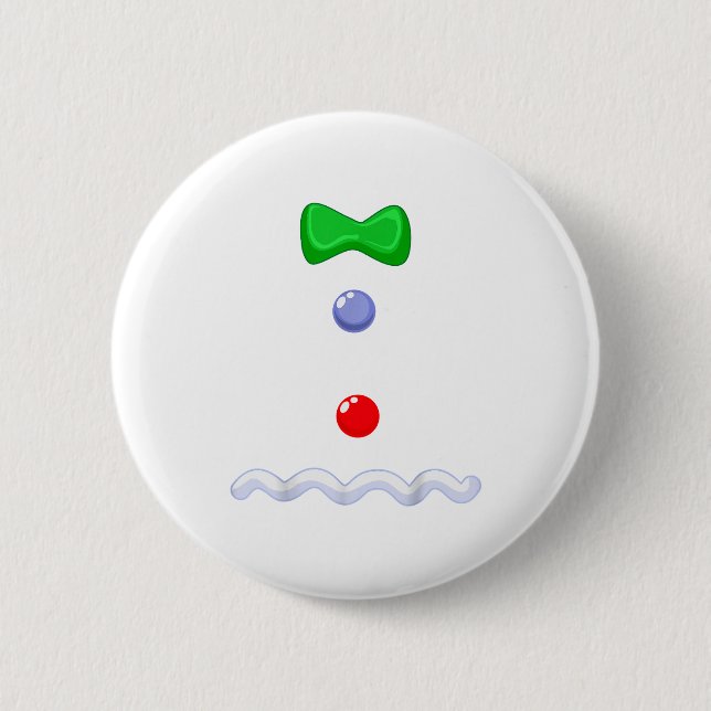 Funny Gingerbread Man Christmas Costume  Button (Vorderseite)