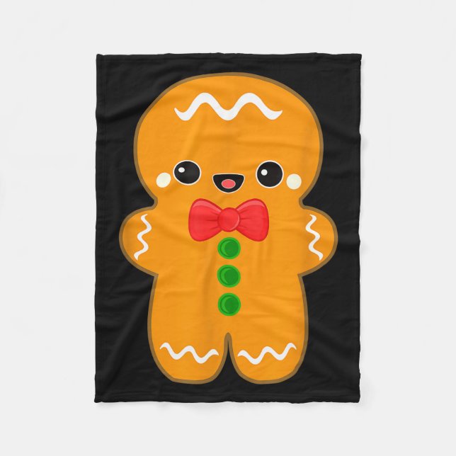Funny Gingerbread Man Christmas Men Women Adult Yo Fleecedecke (Vorderseite)