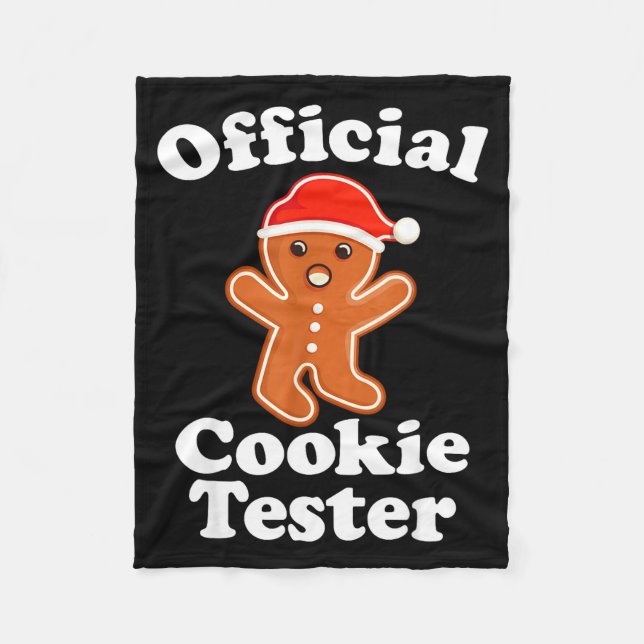 Funny Gingerbread Man Cookie Tester Christmas  Fleecedecke (Vorderseite)