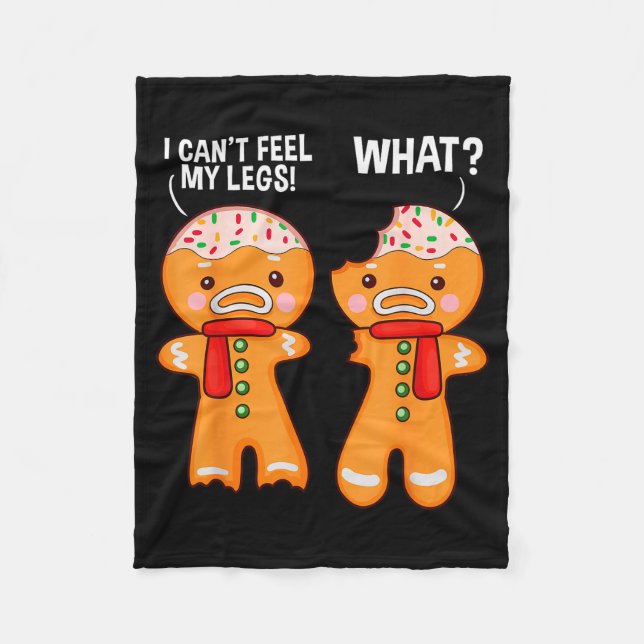 Funny Gingerbread Man Ginger Bread Men Christmas X Fleecedecke (Vorderseite)