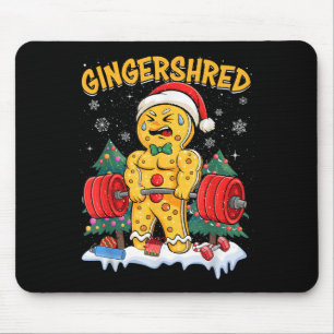 Funny Gingerbread Man Gingershred Gym Bodybuilding Mousepad