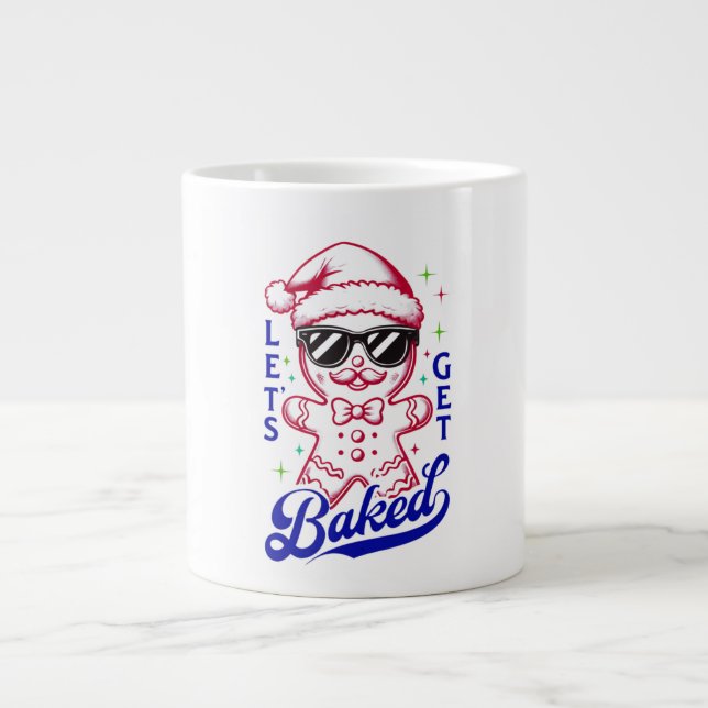 Funny Gingerbread Man - Lasst uns gebacken Jumbo-Tasse (Vorderseite)