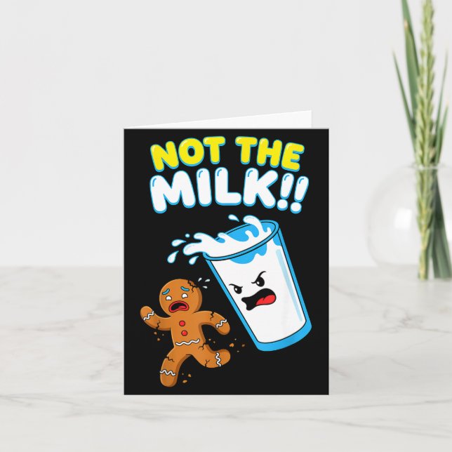Funny Gingerbread Man Not The Milk Pun Cookies Wom Karte (Vorderseite)
