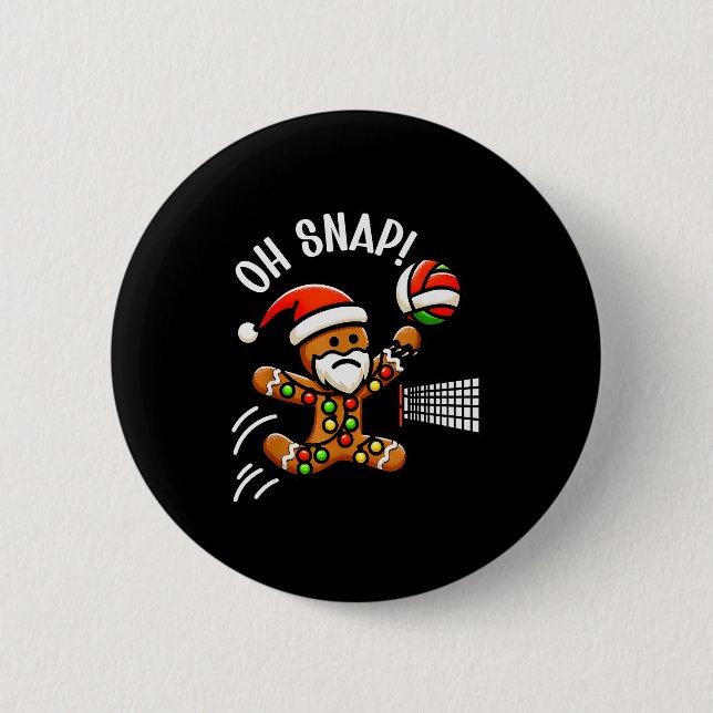 Funny Gingerbread Man Pajamas &amp; Pjs Xmas Holid Button (Vorderseite)