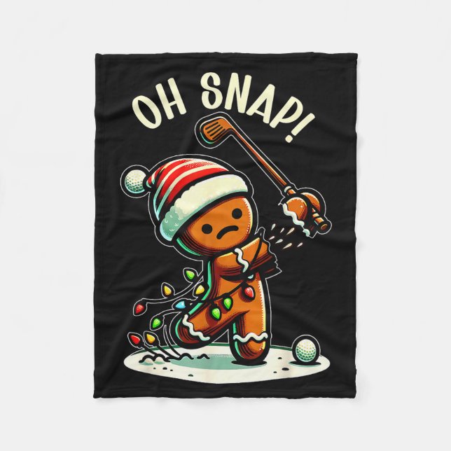 Funny Gingerbread Man Pajamas &amp; Pjs Xmas Holid Fleecedecke (Vorderseite)