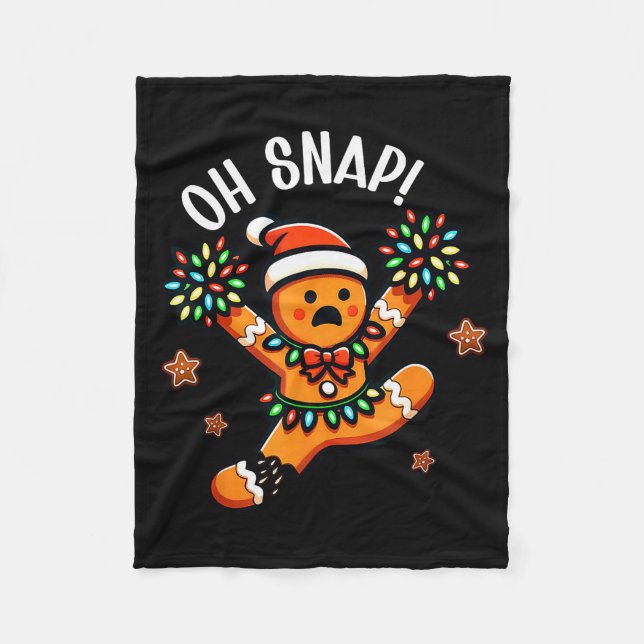 Funny Gingerbread Man Pajamas &amp; Pjs Xmas Holid Fleecedecke (Vorderseite)