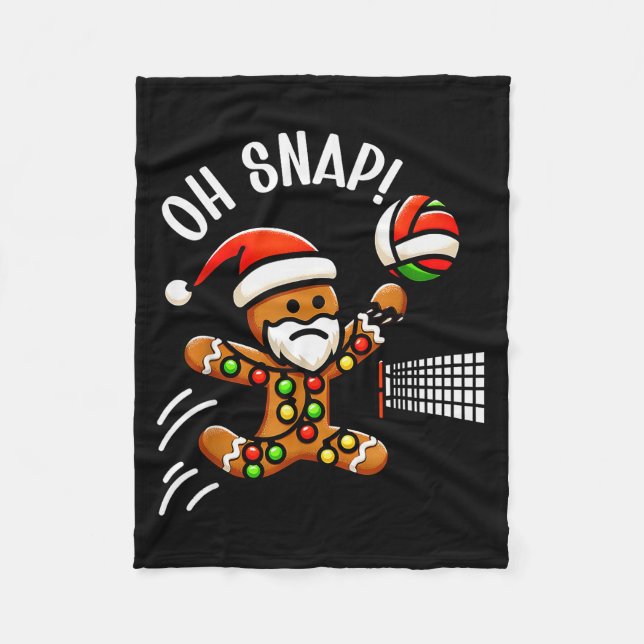 Funny Gingerbread Man Pajamas &amp; Pjs Xmas Holid Fleecedecke (Vorderseite)