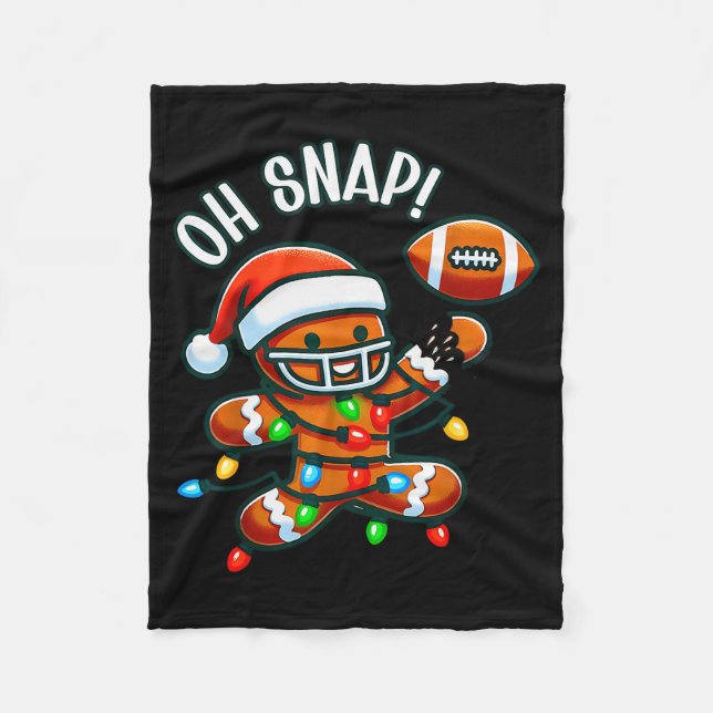 Funny Gingerbread Man Pajamas &amp; Pjs Xmas Holid Fleecedecke (Vorderseite)