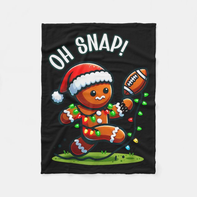 Funny Gingerbread Man Pajamas &amp; Pjs Xmas Holid Fleecedecke (Vorderseite)