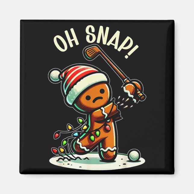 Funny Gingerbread Man Pajamas &amp; Pjs Xmas Holid Magnet (Vorne)