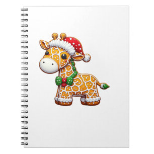 Funny Gingerbread Mann Giraffe Weihnachtsfrauen Mä Notizblock