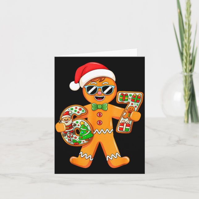 Funny Gingerbread Six Seven 67 Gingerbread Man Xma Karte (Vorderseite)