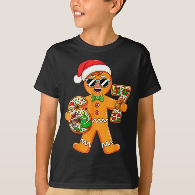 Funny Gingerbread Six Seven 67 Gingerbread Man Xma T-Shirt (Vorderseite)