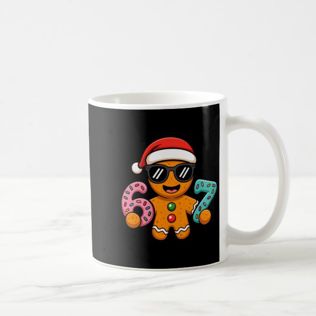 Funny Gingerbread Six Seven 67 Ice Cream Drip Chri Kaffeetasse (Rechts)