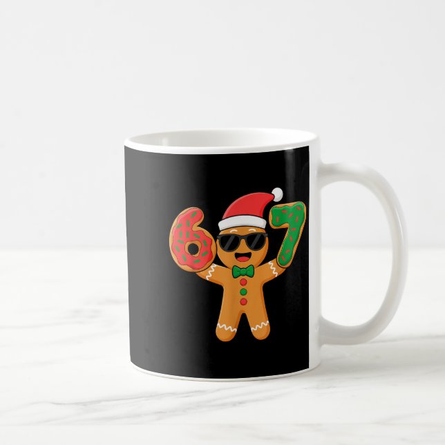 Funny Gingerbread Six Seven 67 Ice Cream Drip Chri Kaffeetasse (Rechts)